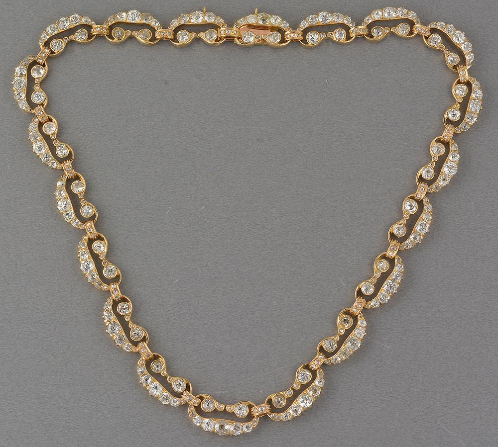 French 18ct Gold Diamond Necklace