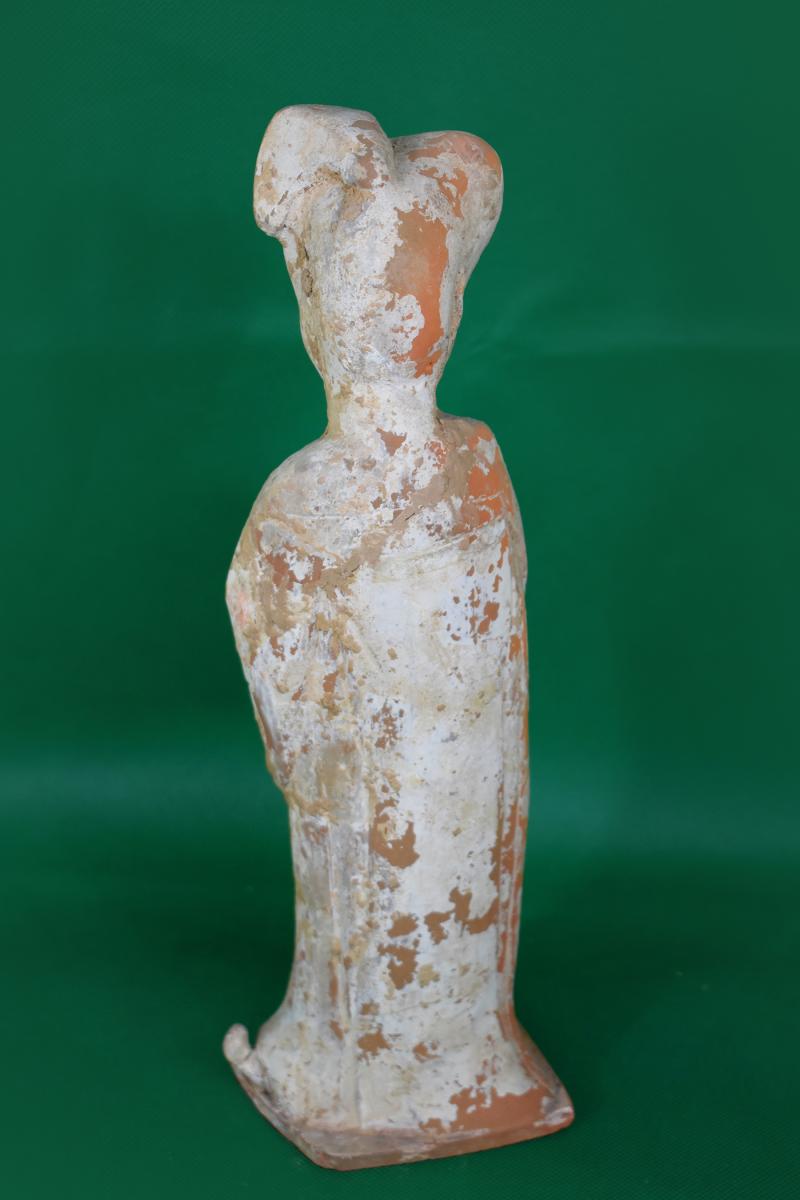 A Standing Plump Lady Pottery - Tang (618-906)