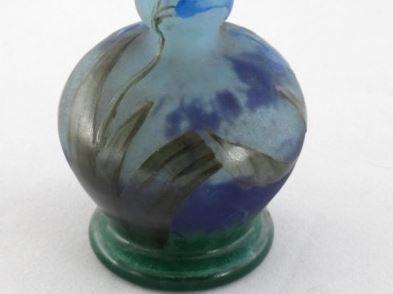 Art Nouveau Daum cameo glass solifleur vase Jacinthes Sauvages