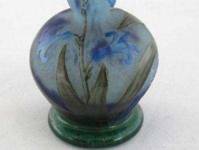 Art Nouveau Daum cameo glass solifleur vase Jacinthes Sauvages