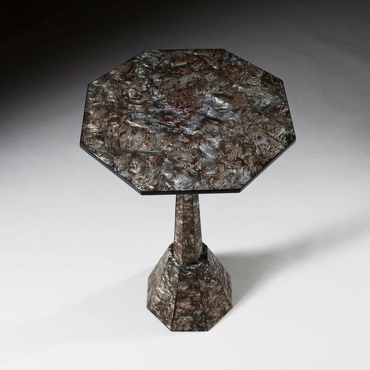 An Unusual Faux Oyster Shell Table