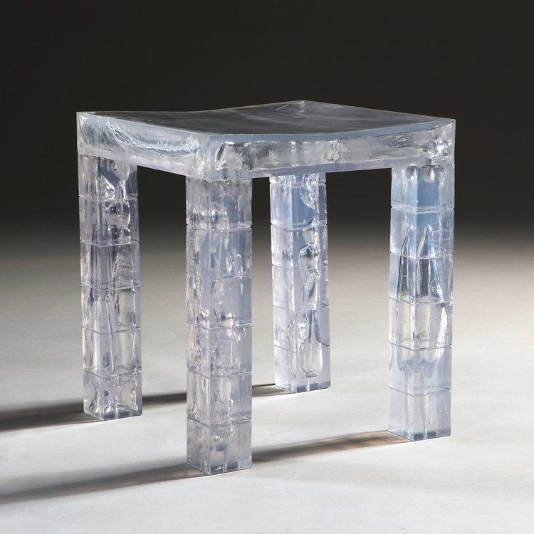 A Pair of Resin Ice Cube Tables