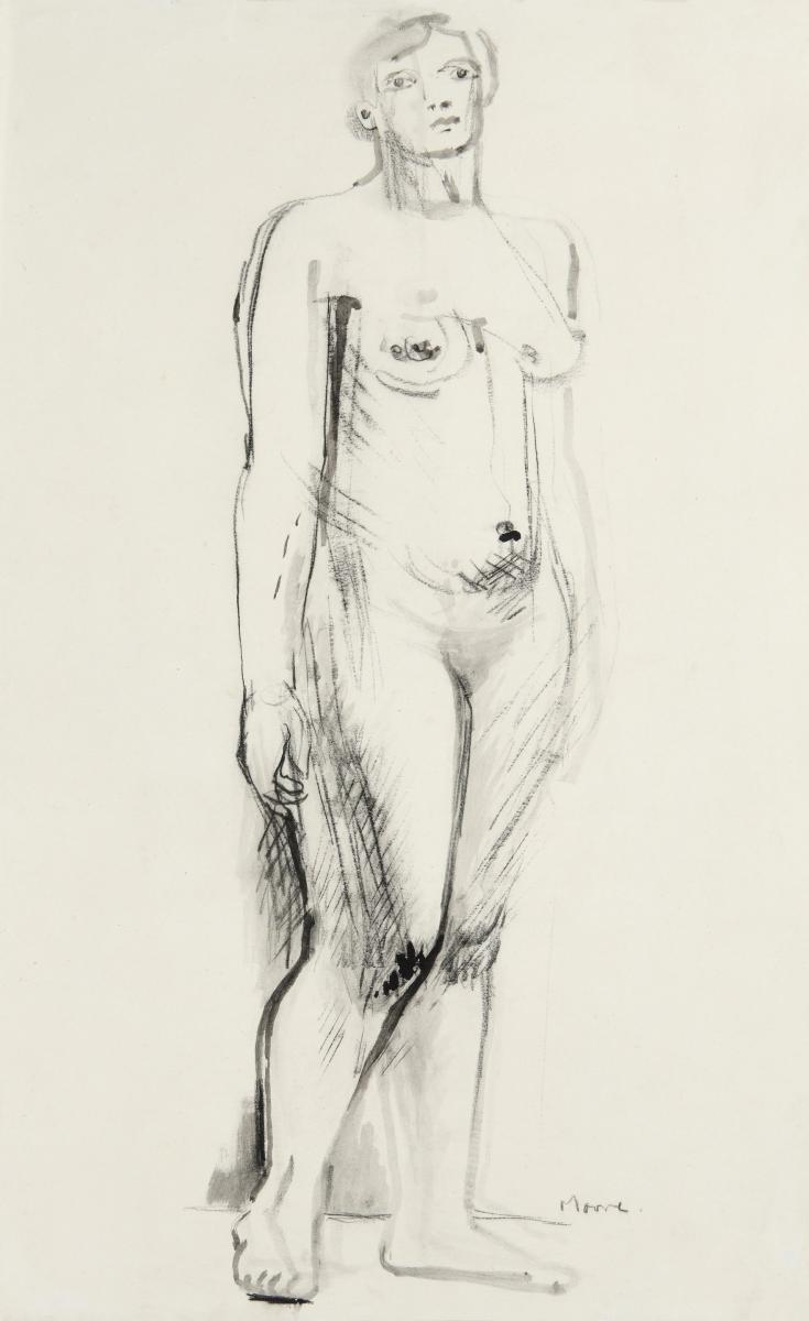 HENRY MOORE OM CH RA (1898-1986)  Standing Nude, c1931