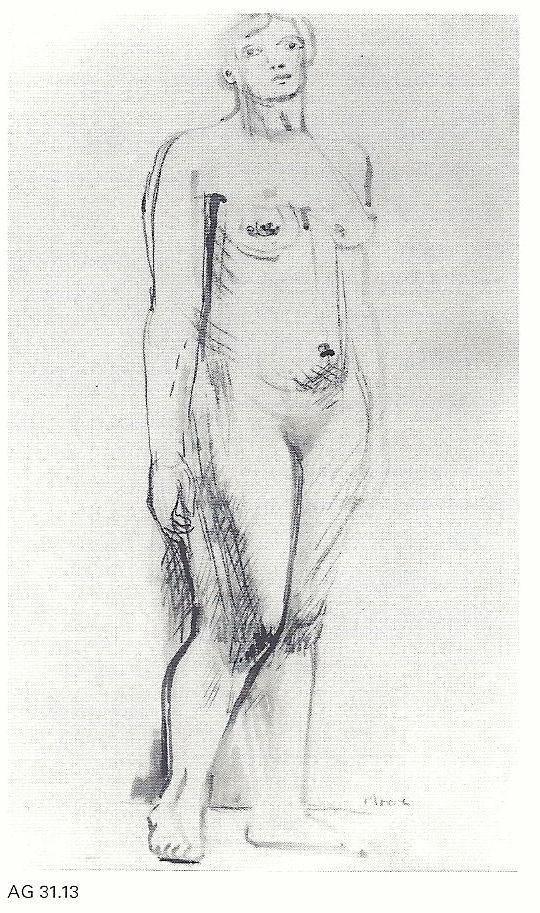 HENRY MOORE OM CH RA (1898-1986)  Standing Nude, c1931