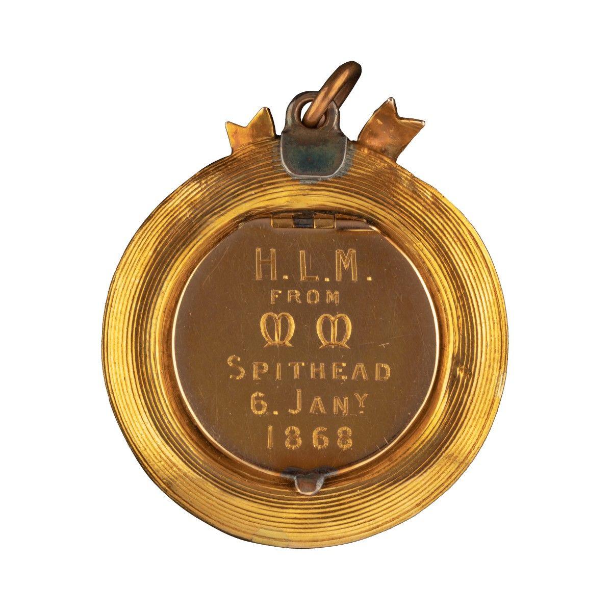 Admiral McGregor’s HMS Danae vinaigrette locket, 1868