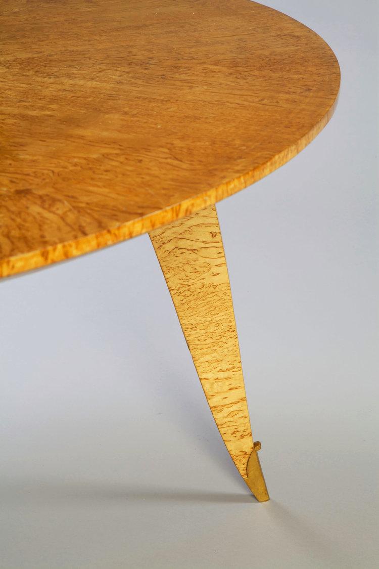 A Fine Birds Eye Maple Coffee Table by Jean Pascaud