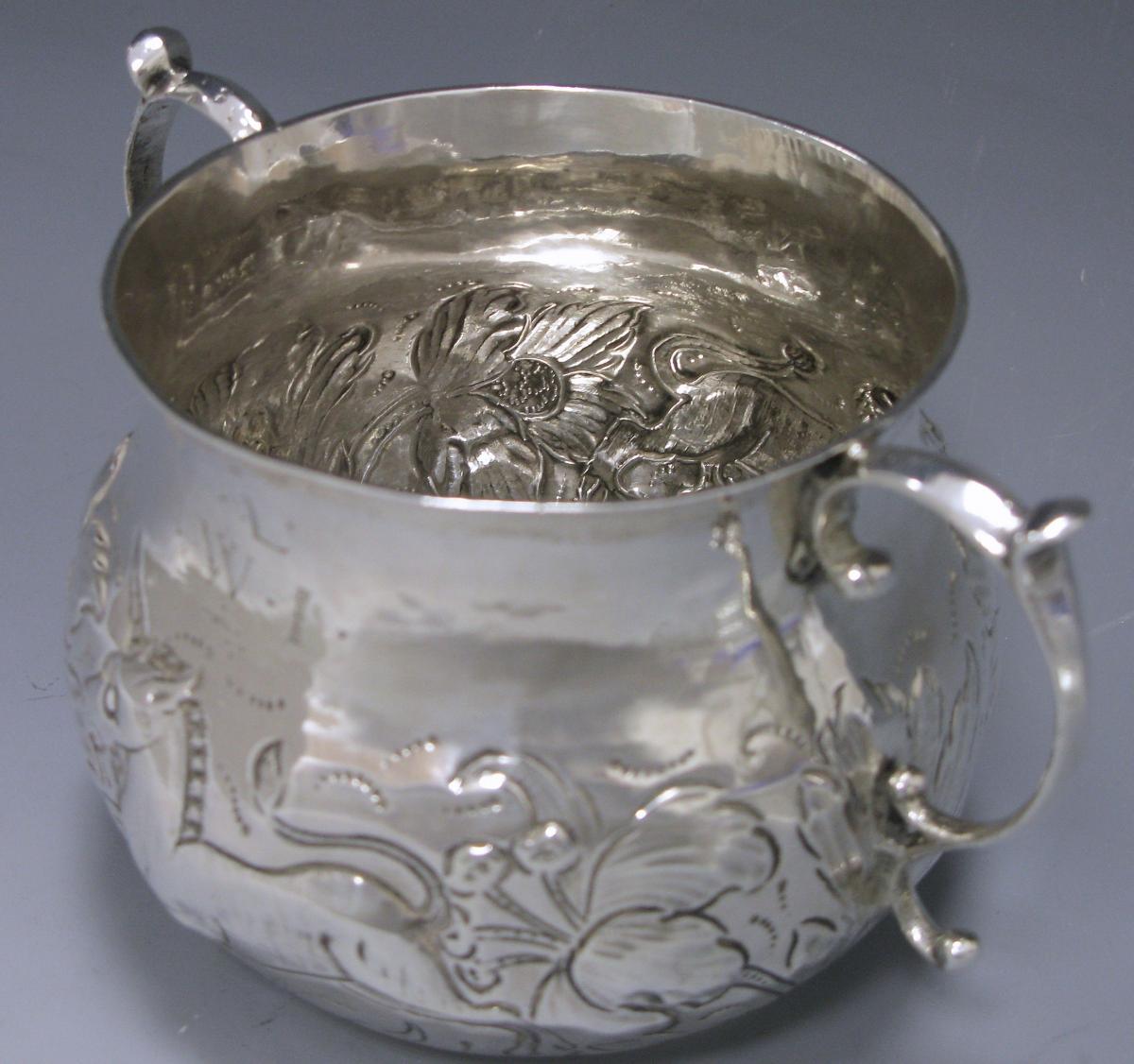 Charles II silver Porringer TC