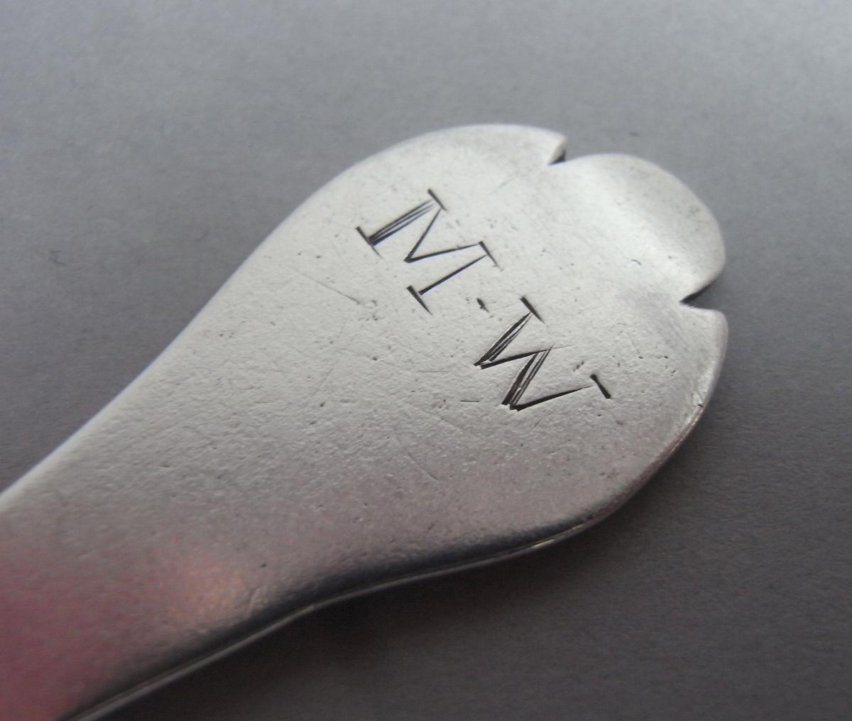 WILLIAM & MARY. A fine Trefid Spoon made in London in 1691 by Lawrence Coles
