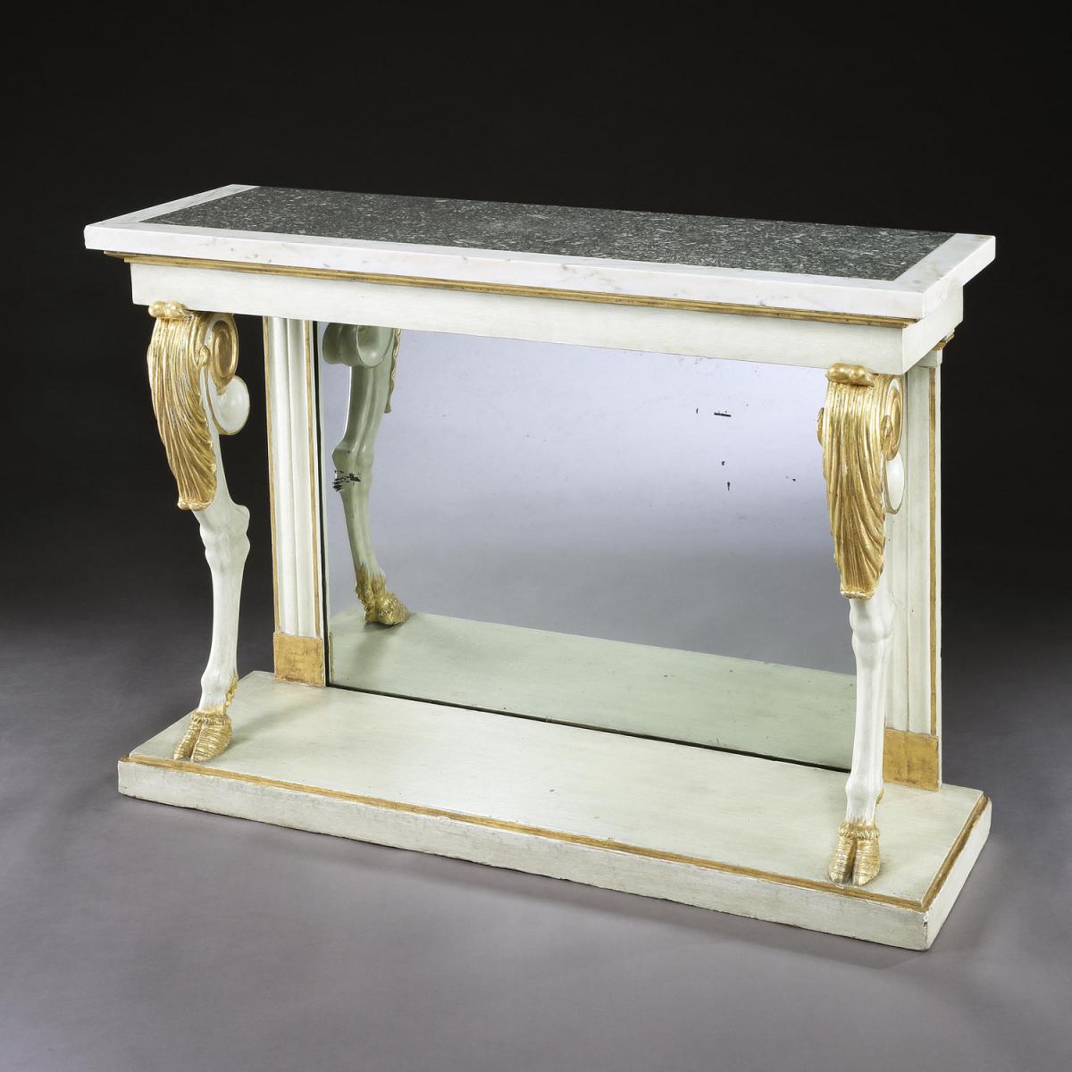 A Fine Early 19th Century White Painted Console Table