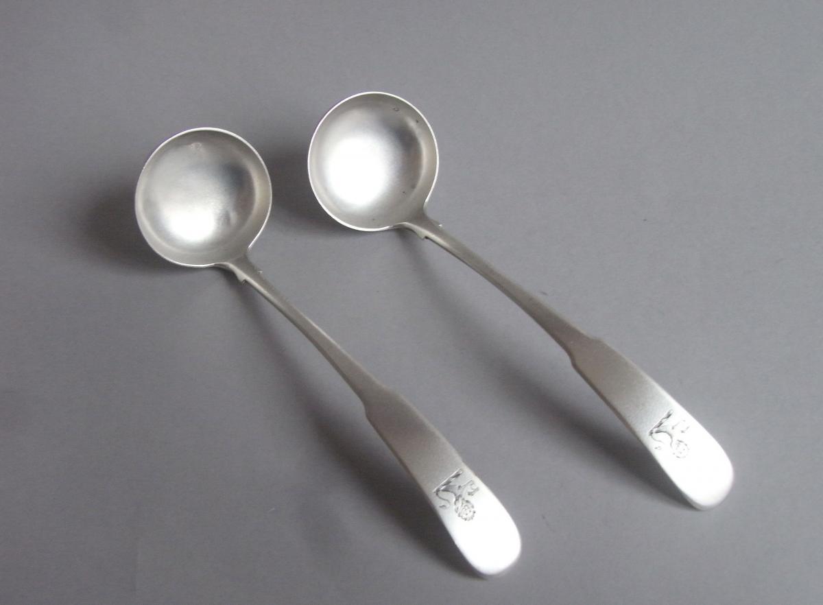 A fine pair of George III Toddy Ladles made by William Mill of Montrose and assayed in Edinburgh in 1817