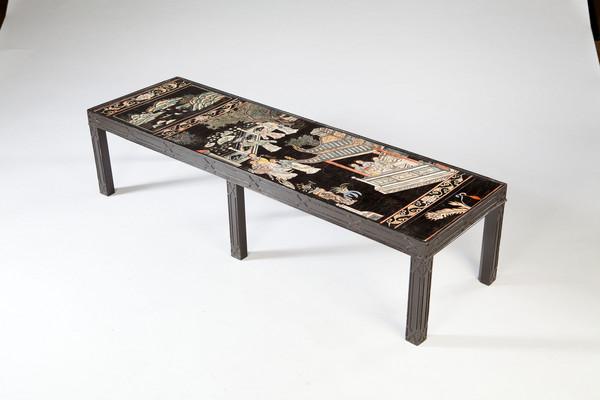 A Coromandel Lacquer Panel as a Low Table
