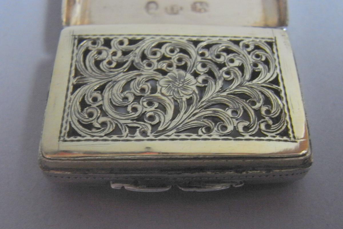 A George IV Vinaigrette made in Birmingham in 1823 by John Bettridge