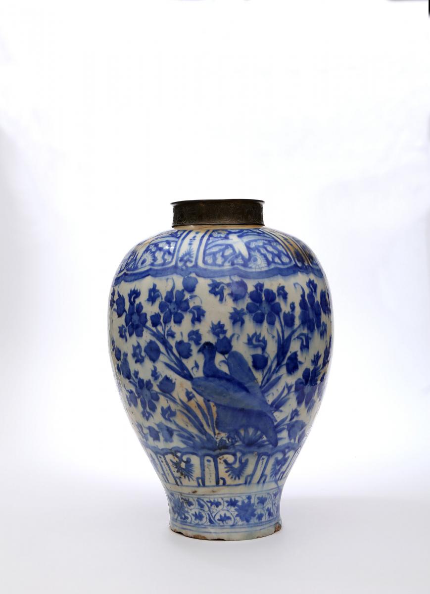 A Safavid Blue and White Vase, Probably Kerman, Iran