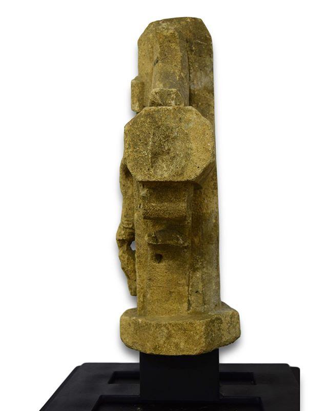 Sandstone crucifix dated 1634. Flemish, first half of the 17th century