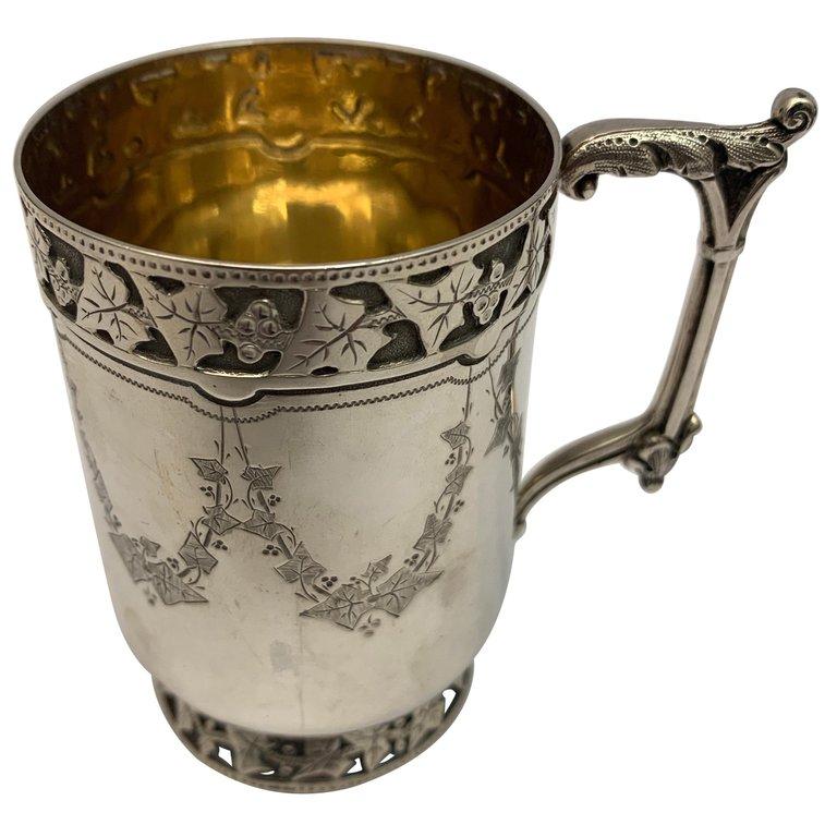 19th century Small Antique Silver Mug