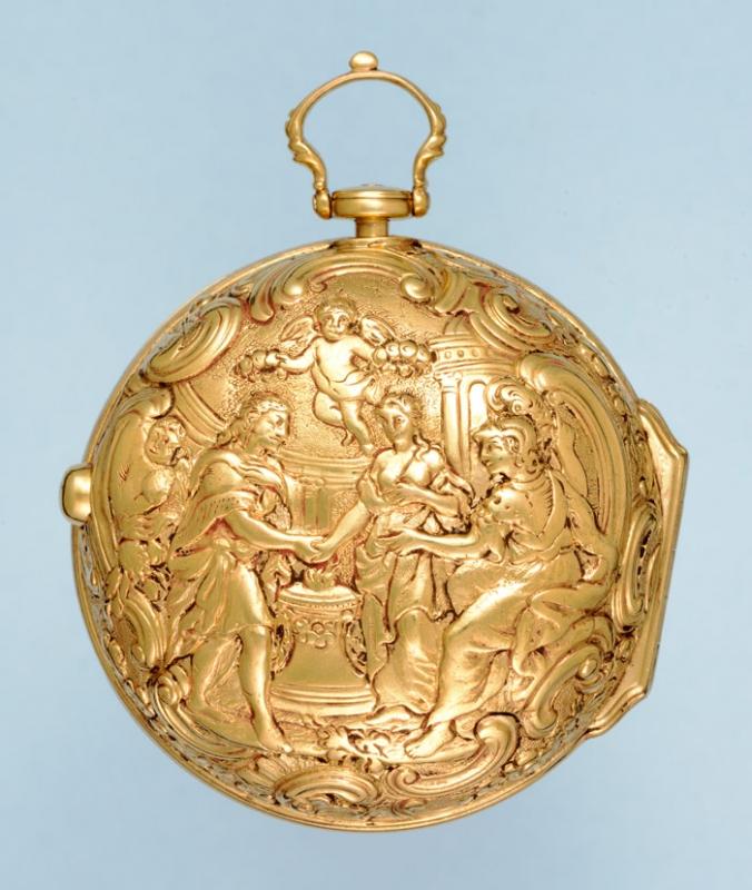 Gilt Repousse Verge and Chatelaine