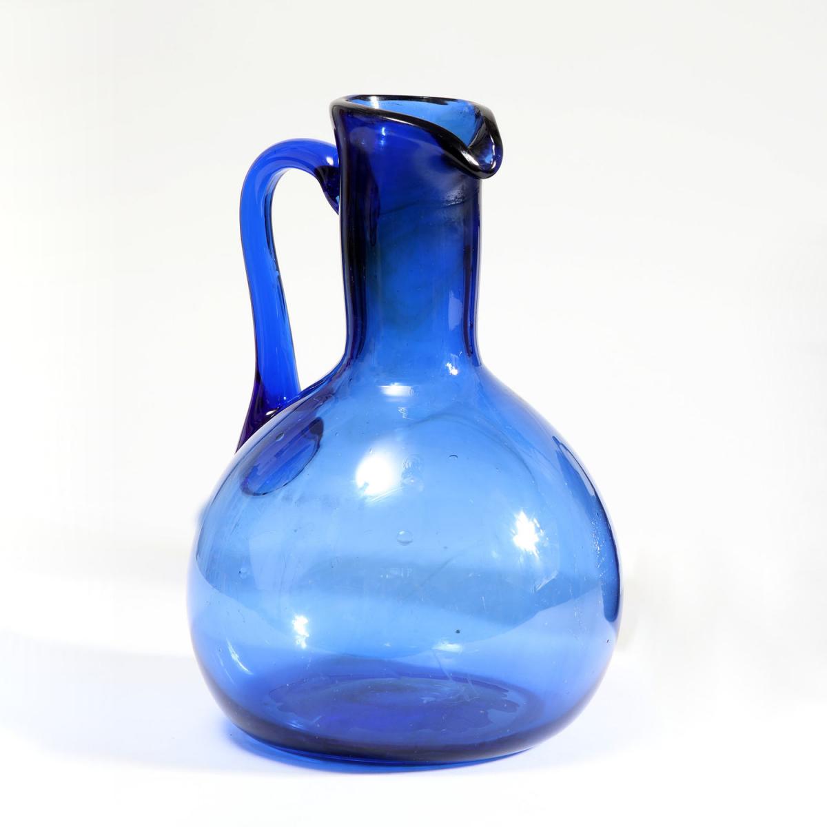 A 19th Century Blue Glass Jug