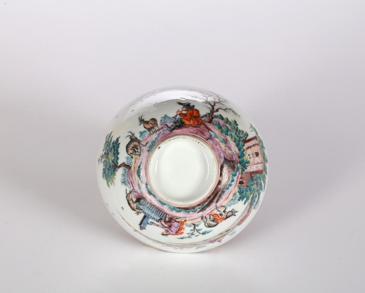 A Dutch-Decorated 'Fine Line' Chinese Bowl