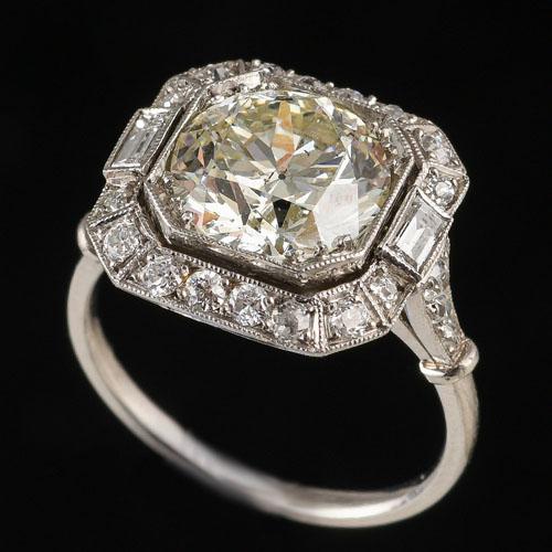 Platinum Set Diamond Cluster Ring