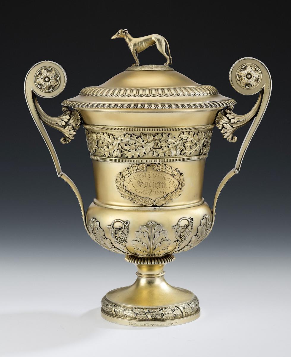 An Important & Very Unusual George III Silver Gilt Covered Cup or Wine Cooler Made in London in 1815 by William Elliott