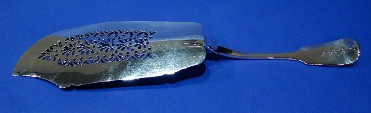 William IV Silver 'Pierced' Fiddle Pattern Fish Slice