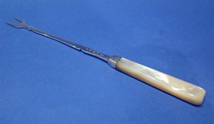Victorian Silver & Mother of Pearl Pickle Fork