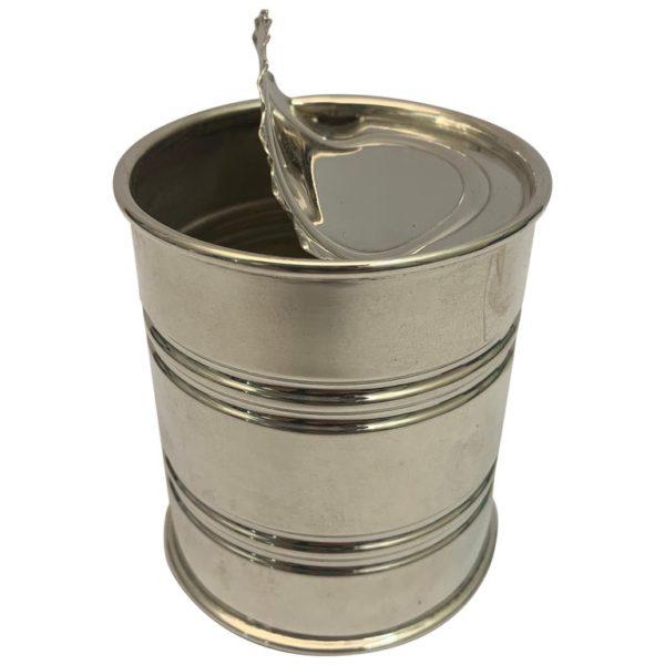 Contemporary Italian Silver ‘Tin Can’, circa 1990