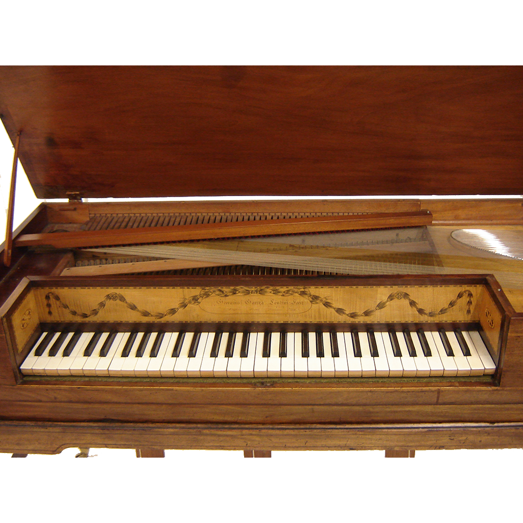 Garcka Antique Square Piano with Mahogany Inlaid Case