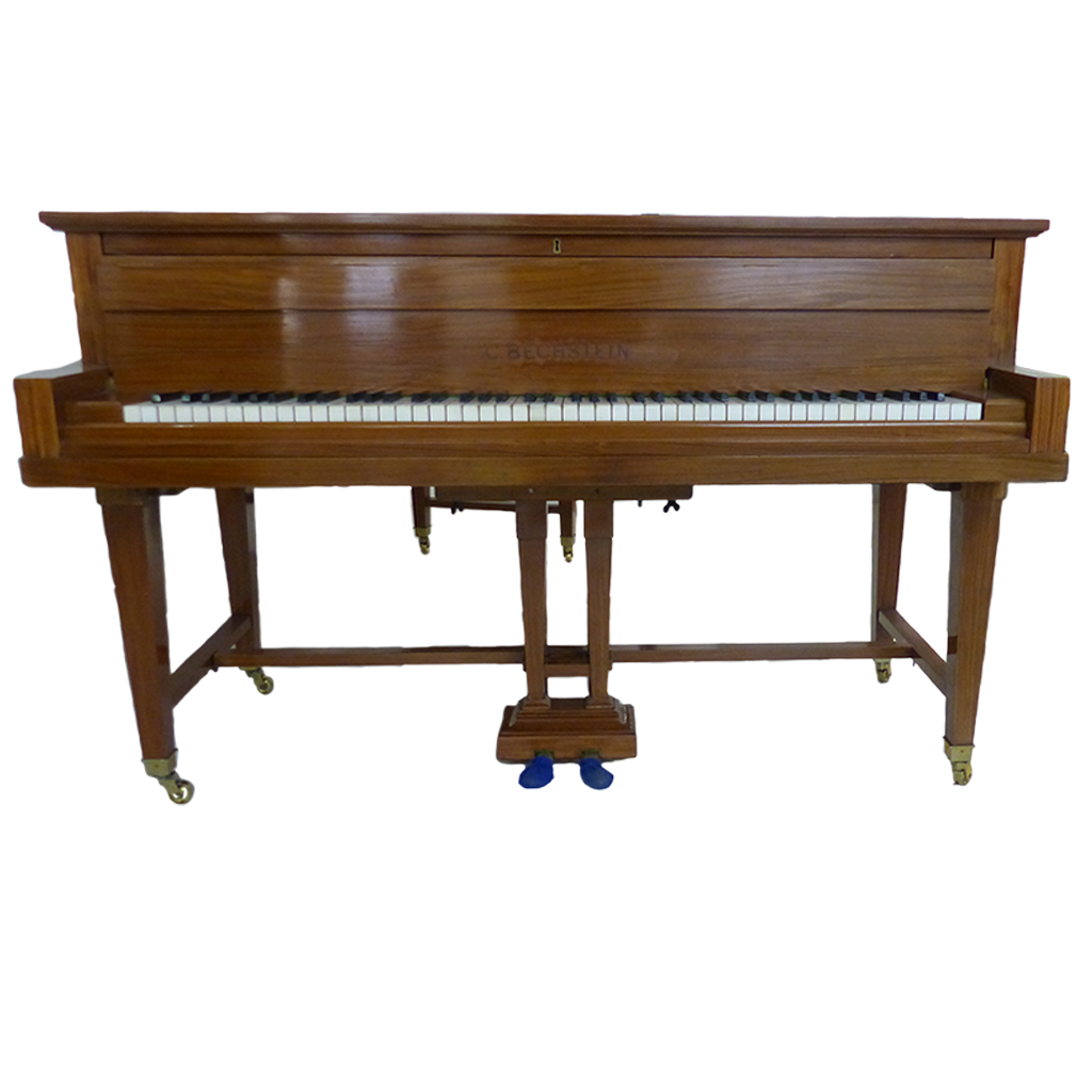 C. Bechstein Model "B" (6' 8") Grand Piano in satinwood case secondhand c1913 gate legged - front view