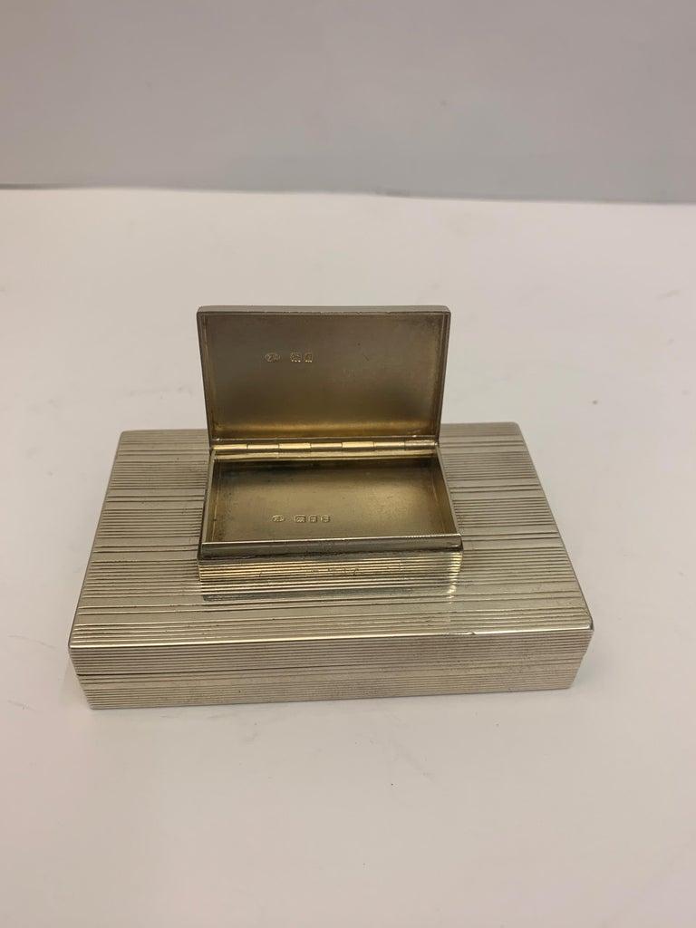 Small Silver Stacking Boxes with Gilt Interior, London, 1919