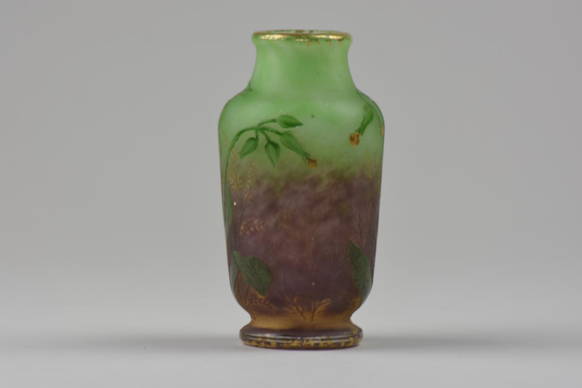 Daum vase decorated with Cowslip flowers and leaves