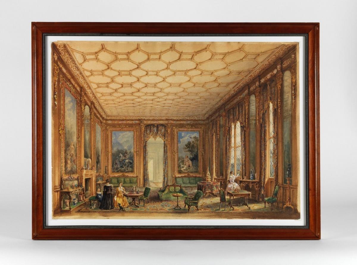 A 19th Century Watercolour of an English Interior