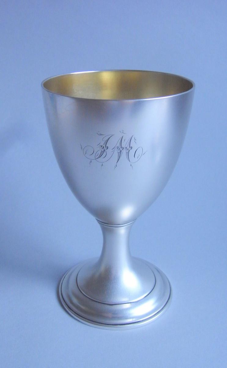 An extremely fine & rare George III Drinking Goblet made in York in 1796/97 by Hampston & Prince, York Double Duty Mark