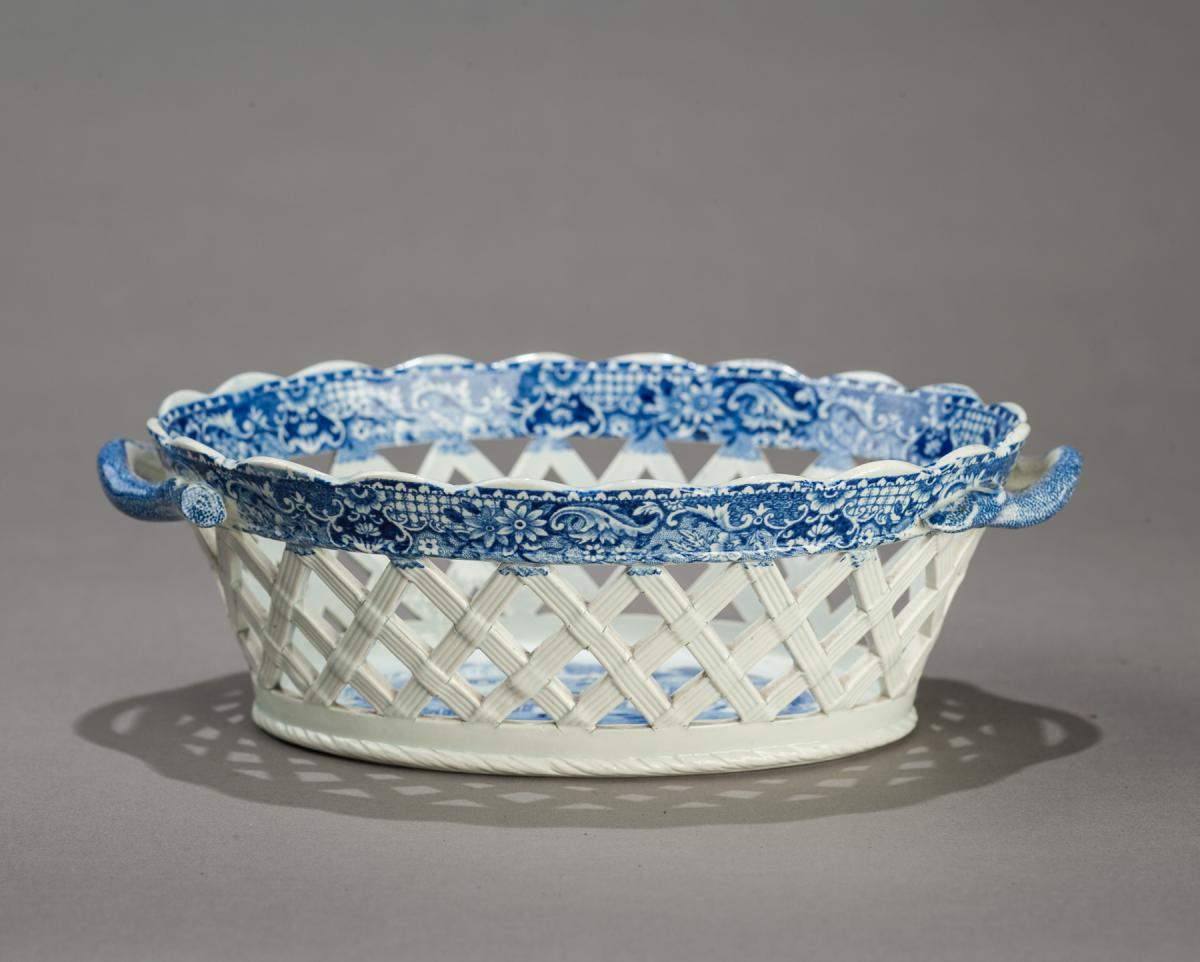 Pearlware Reticulated Chestnut Basket