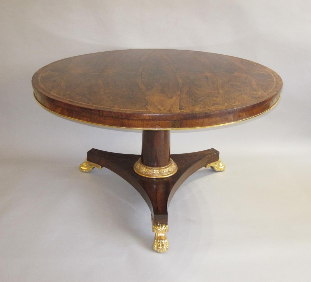 Regency rosewood centre table, circa 1825