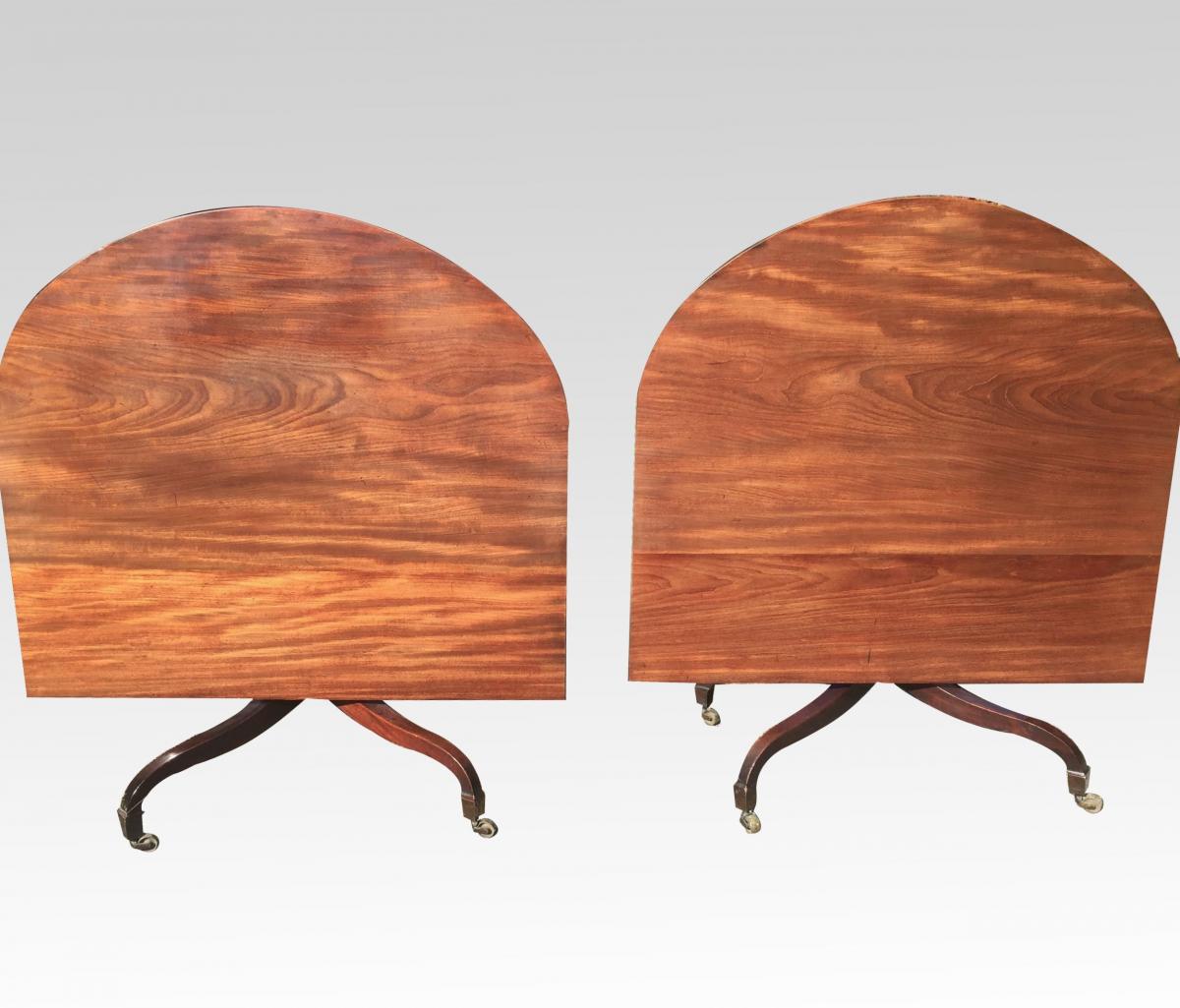 George III mahogany twin pedestal Dining Table
