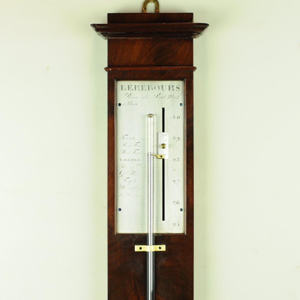 Early 19th century French stick barometer by Lehours
