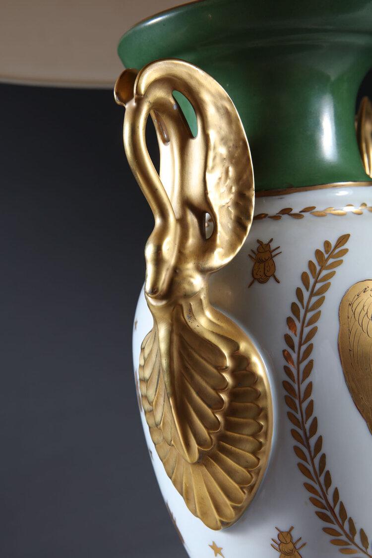 A Pair of Imperial Napoleon Vases