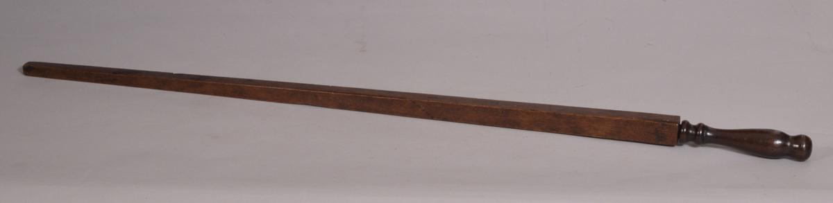 S/3753 Antique Treen 19th Century Mahogany Tapered Ell Rule