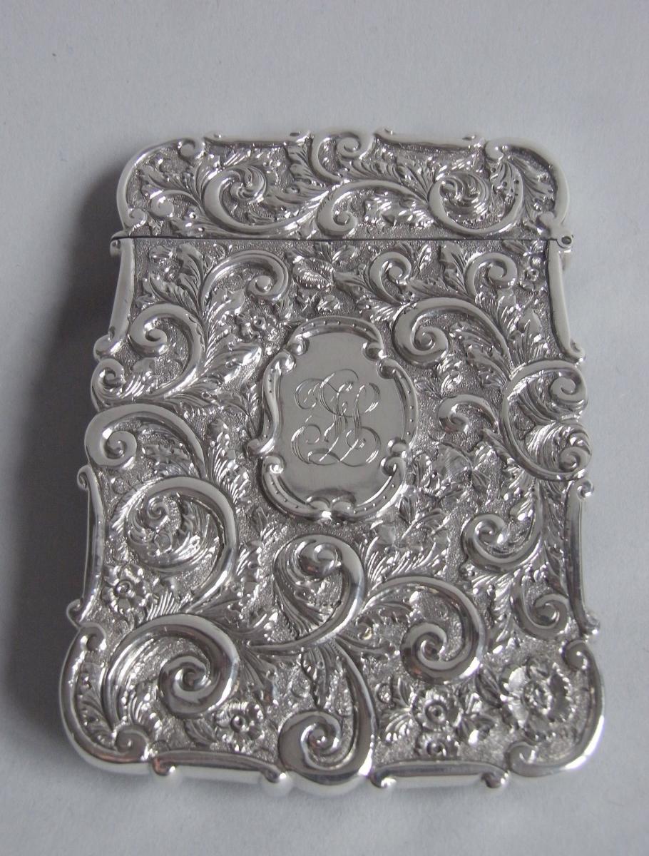 A very rare Castle Top Card Case, York Minster, made in Birmingham in 1843 by Nathaniel Mills