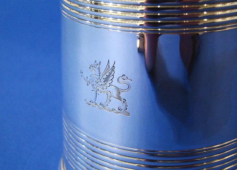 A Heavy Victorian Silver Pint Mug