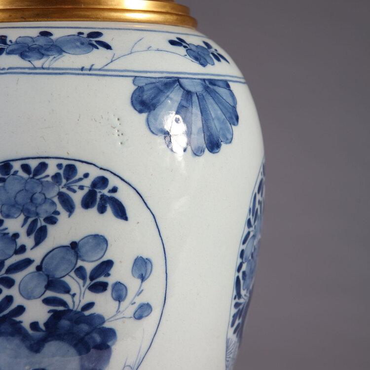 A Fine Pair of Mid 19th Century Blue and White Vases