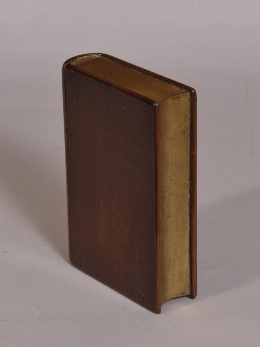 S/3782 Antique Treen 19th Century Mahogany Book Box