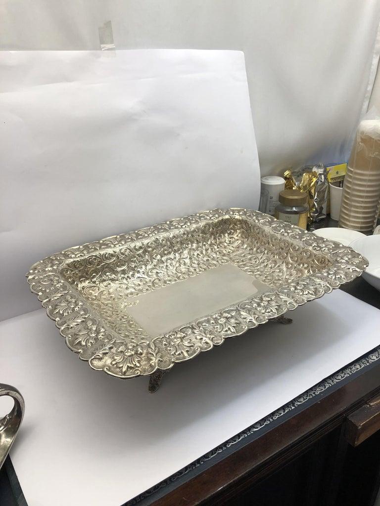 Large American Dish with Scrolling Decoration