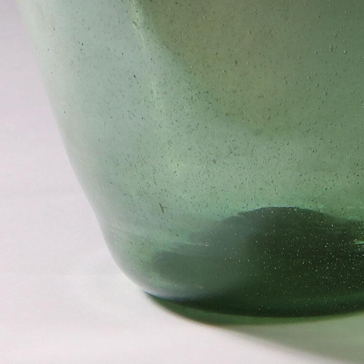 A Midcentury Green Murano Glass Vase as a Lamp