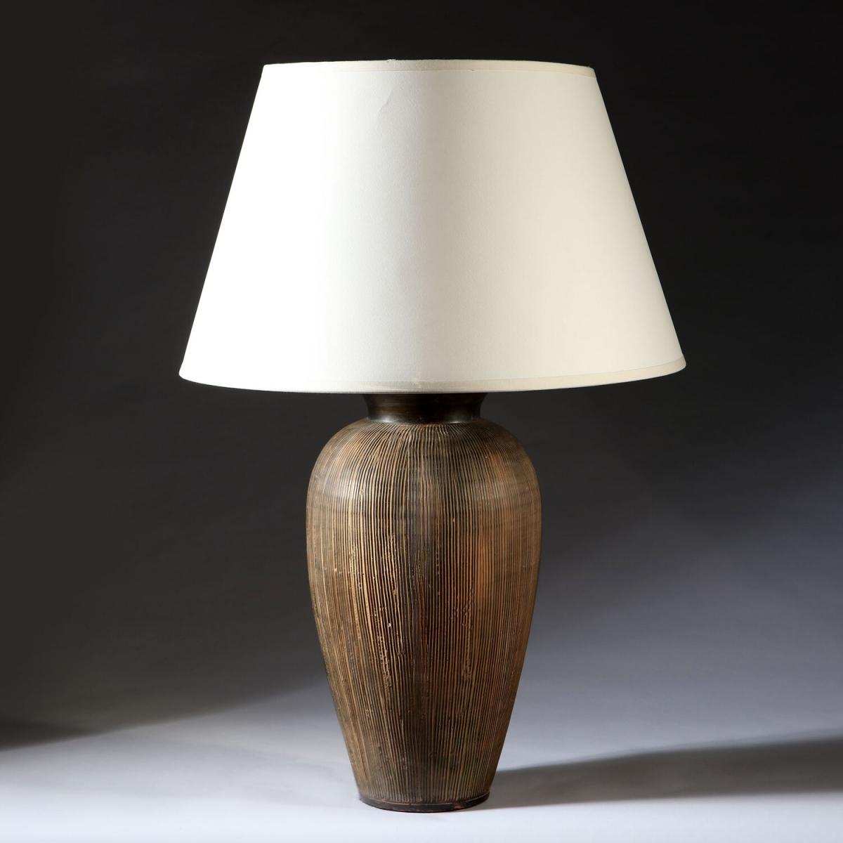 A Midcentury Japanese Ceramix Vase as a Lamp