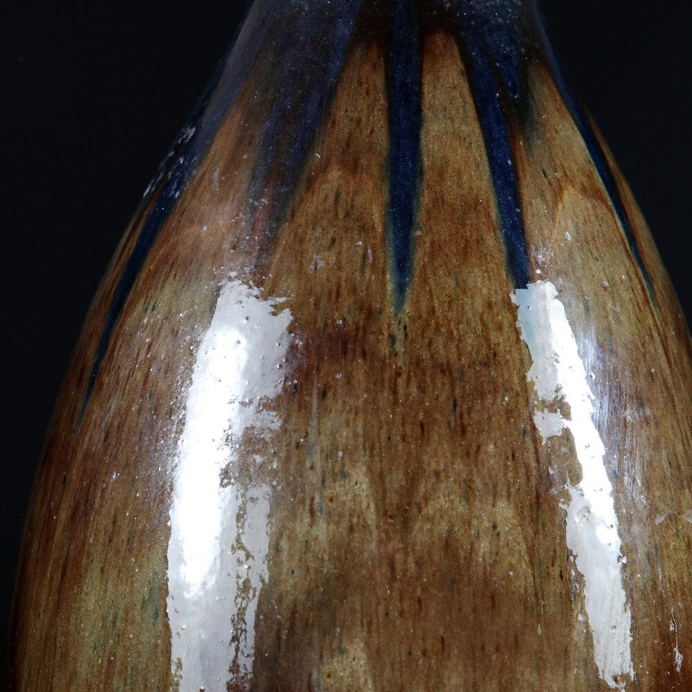 A French Pottery Vase with Drip Glaze