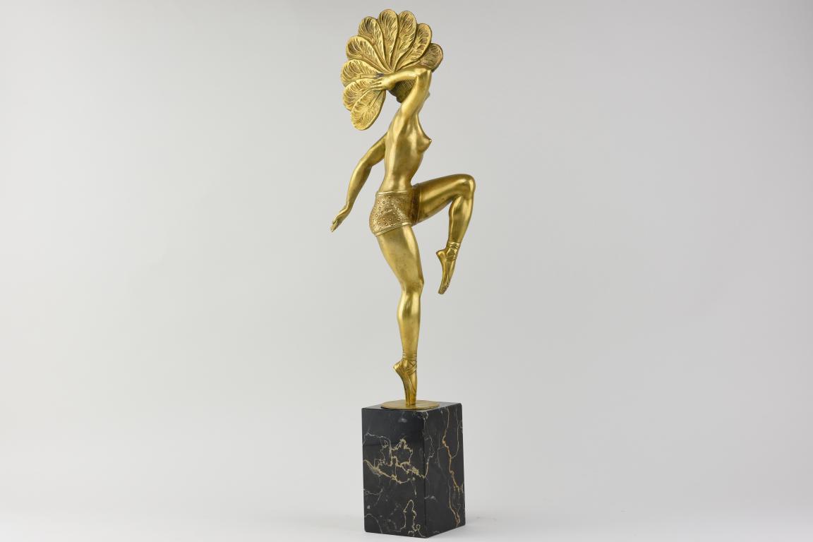 Art Deco bronze Fan Dancer – Molins