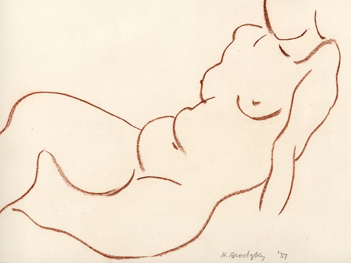 Seated Female Nude, Horace Brodzky (1885-1969)