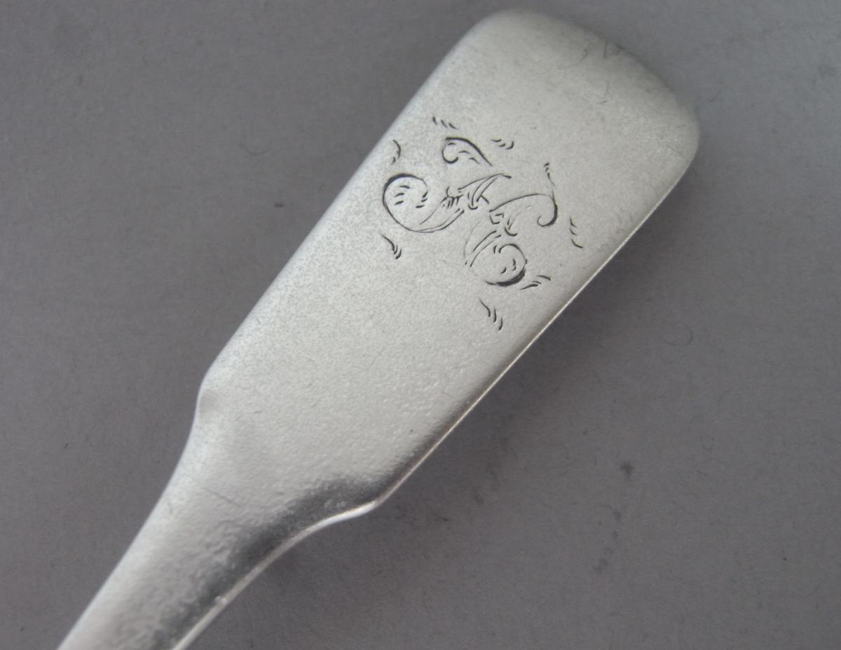 ELGIN.  A very rare George IV Butter Spoon made in Elgin circa 1830 by Joseph Pozzi